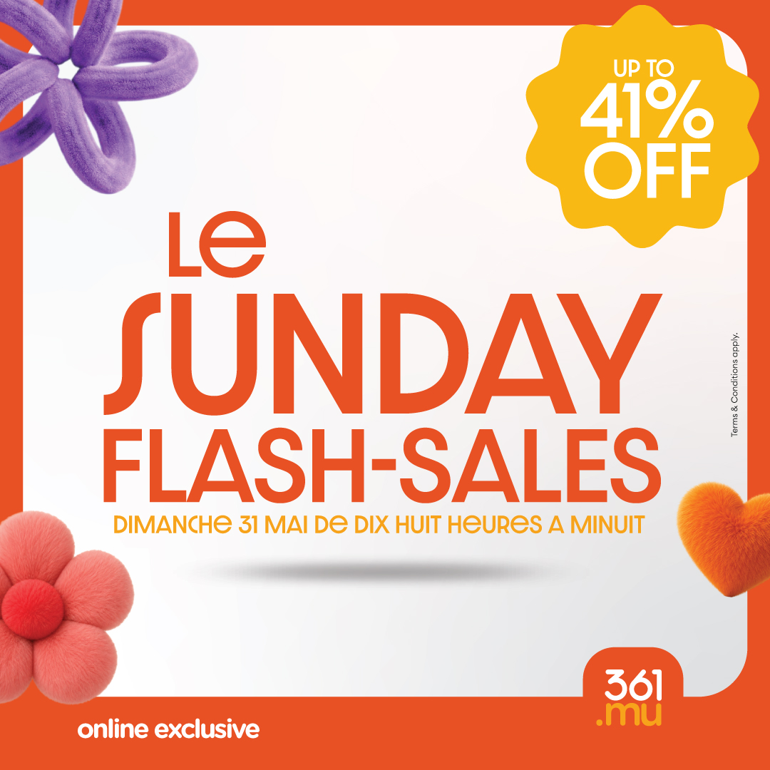May be an image of text that says "UP to 41% OFF Le SUNDAY oanan FLASH-SALES DIMANCHE 31 MAI De DIX HUIT HeuRes A MINUIT online exclusive 361 .mu"