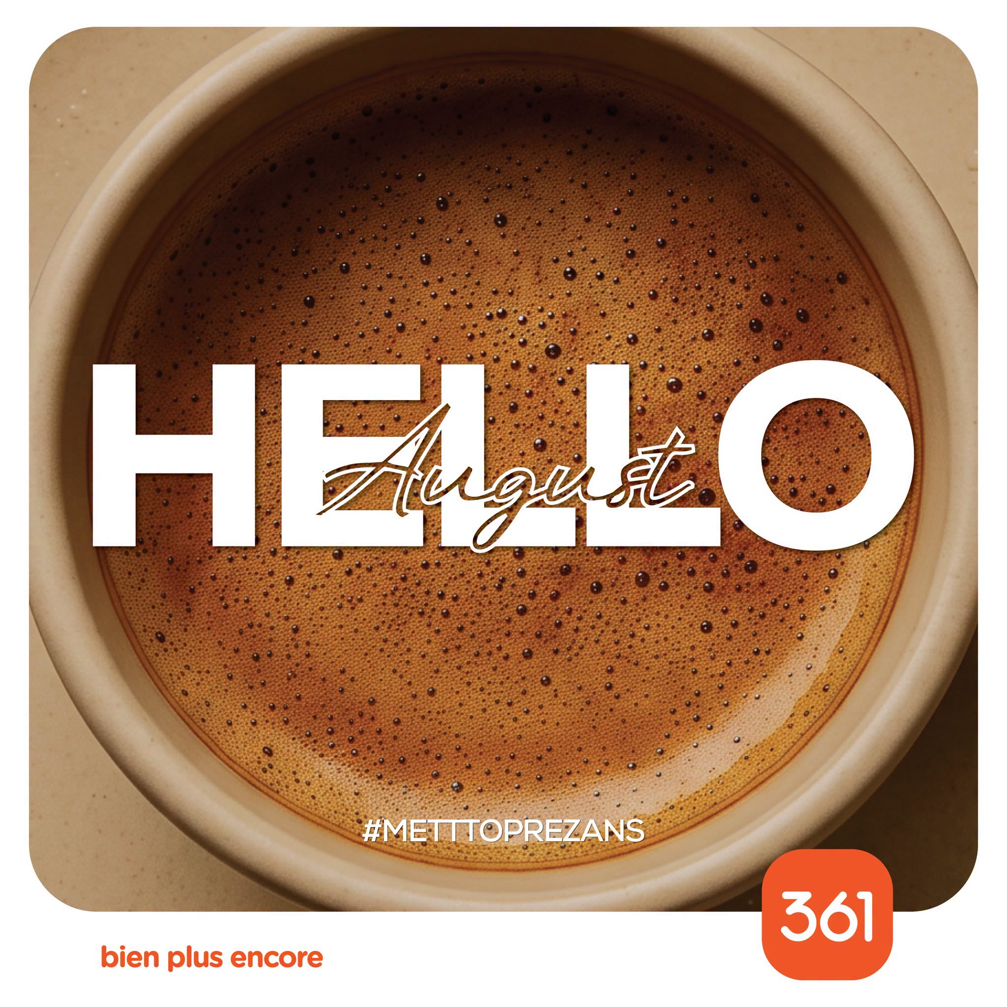 May be an image of coffee maker, coffee, coffee cup and text that says "HELLO Ο Eugale #METTTOPREZANS bien plus encore 361"
