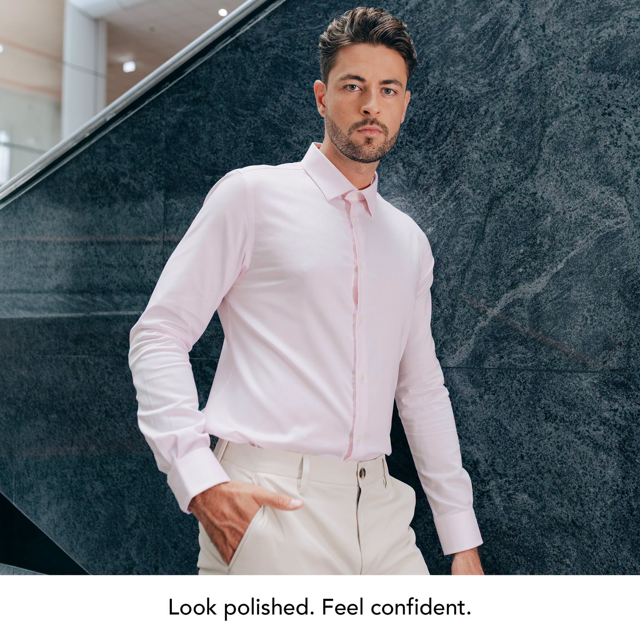 May be an image of text that says "Look Look polished. Feel Lookpolished.Feelconfident. confident."
