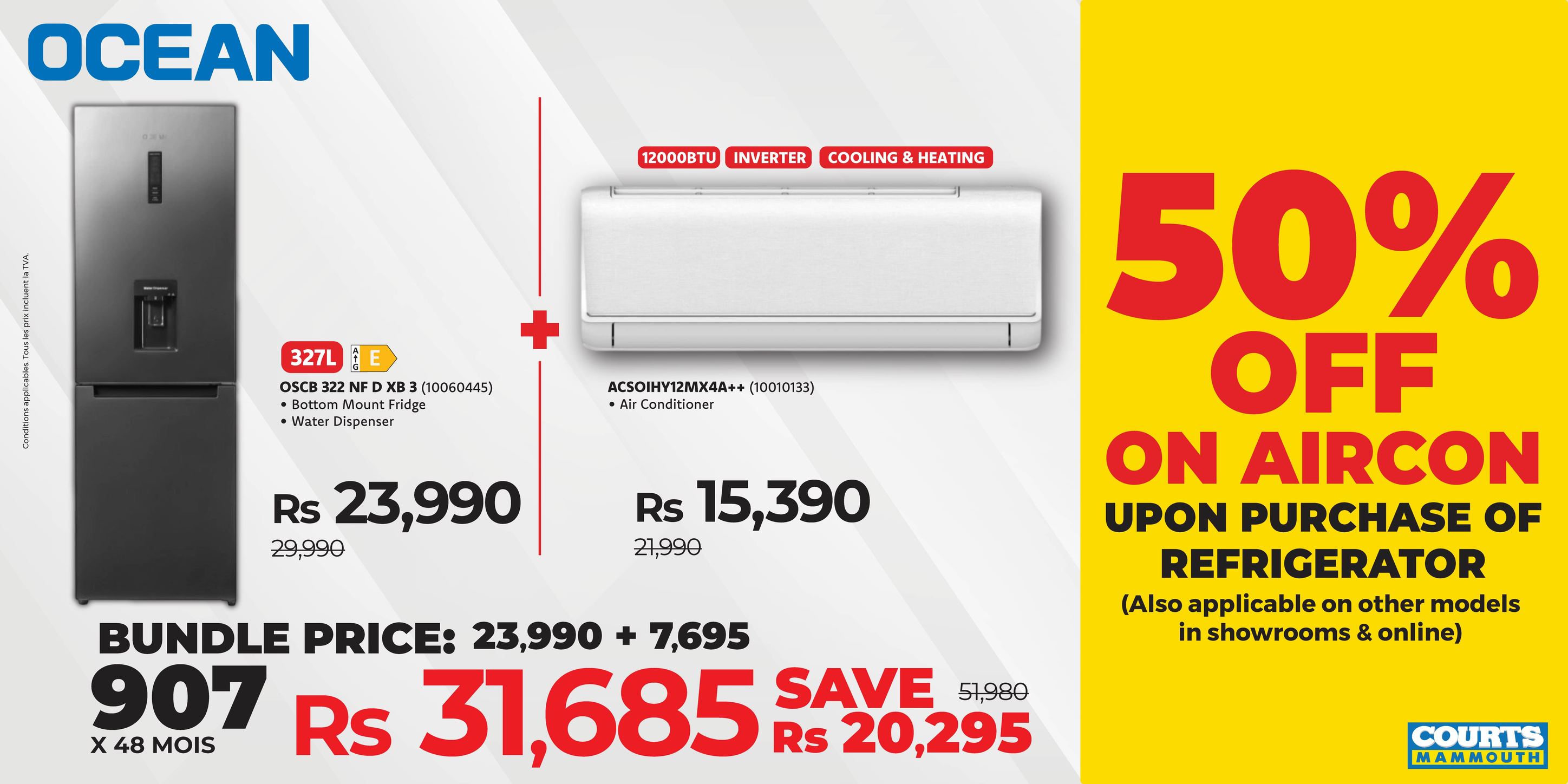 May be an image of water heater and text that says "OCEAN 12000BTu INVERTER COOLING&HEATING COOLING HEATING 327L E OSCB 22NF KB3 10D5D445) •Boeeo ridge Waber Dispenser ana ACSOIHY12MX4A++( ACSOIHY12MIX4++(1001013) (ู1อง1ยา33) AirConditioner...