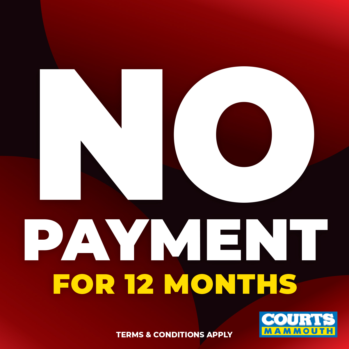 May be an image of text that says "PAYMENT FOR 12 MONTHS TERMS TERMS&CONDITIONSAPPLY & CONDITIONS APPLY COURTS MAMMOYTH"