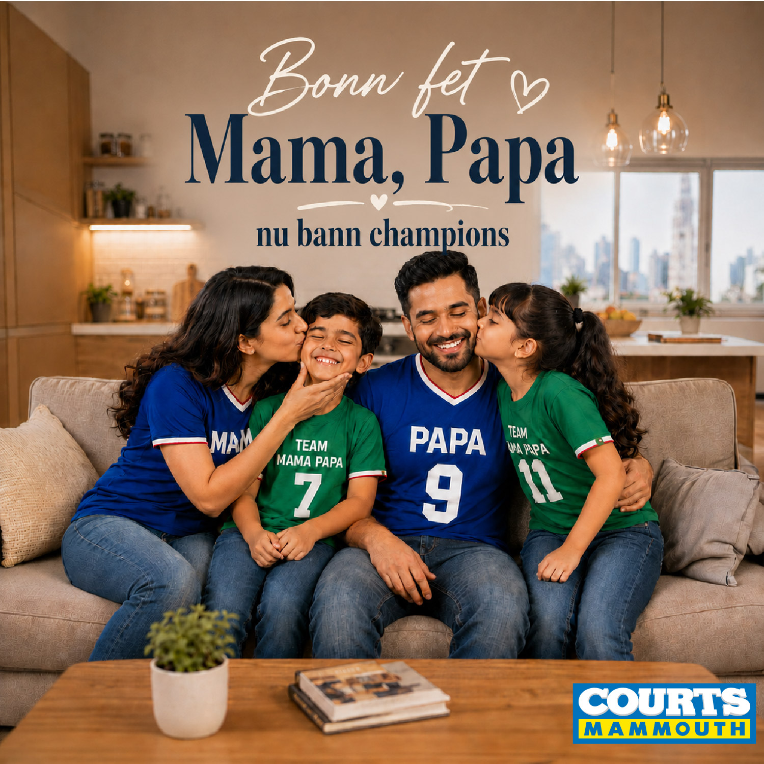 May be an image of tennis player, basketball and text that says "Bonn fet Mama, Papa nu bann champions AM TEAM MAMA PAPA 7 PAPA TEM 4APPA 4AT AA PA 9 COURTS ΜΑΜΜΟυΤΗ"