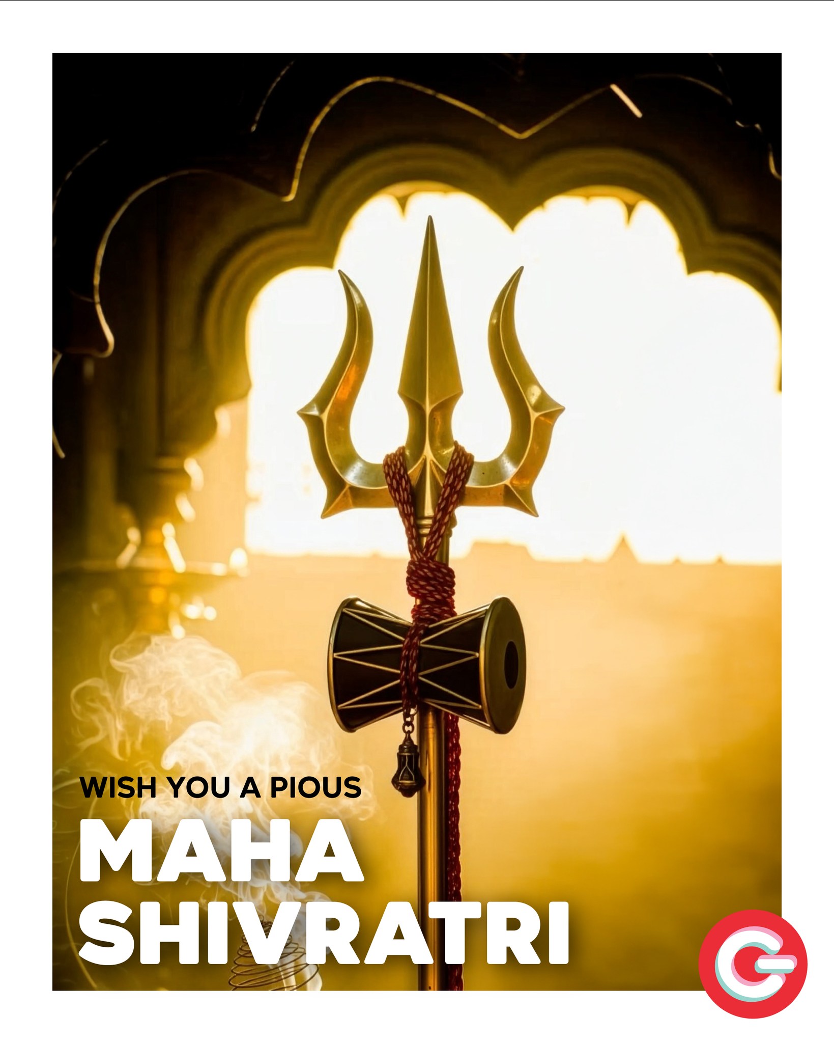 May be an image of text that says "ដ WISH YOU A PIOUS MaHA SHIVRATRI"