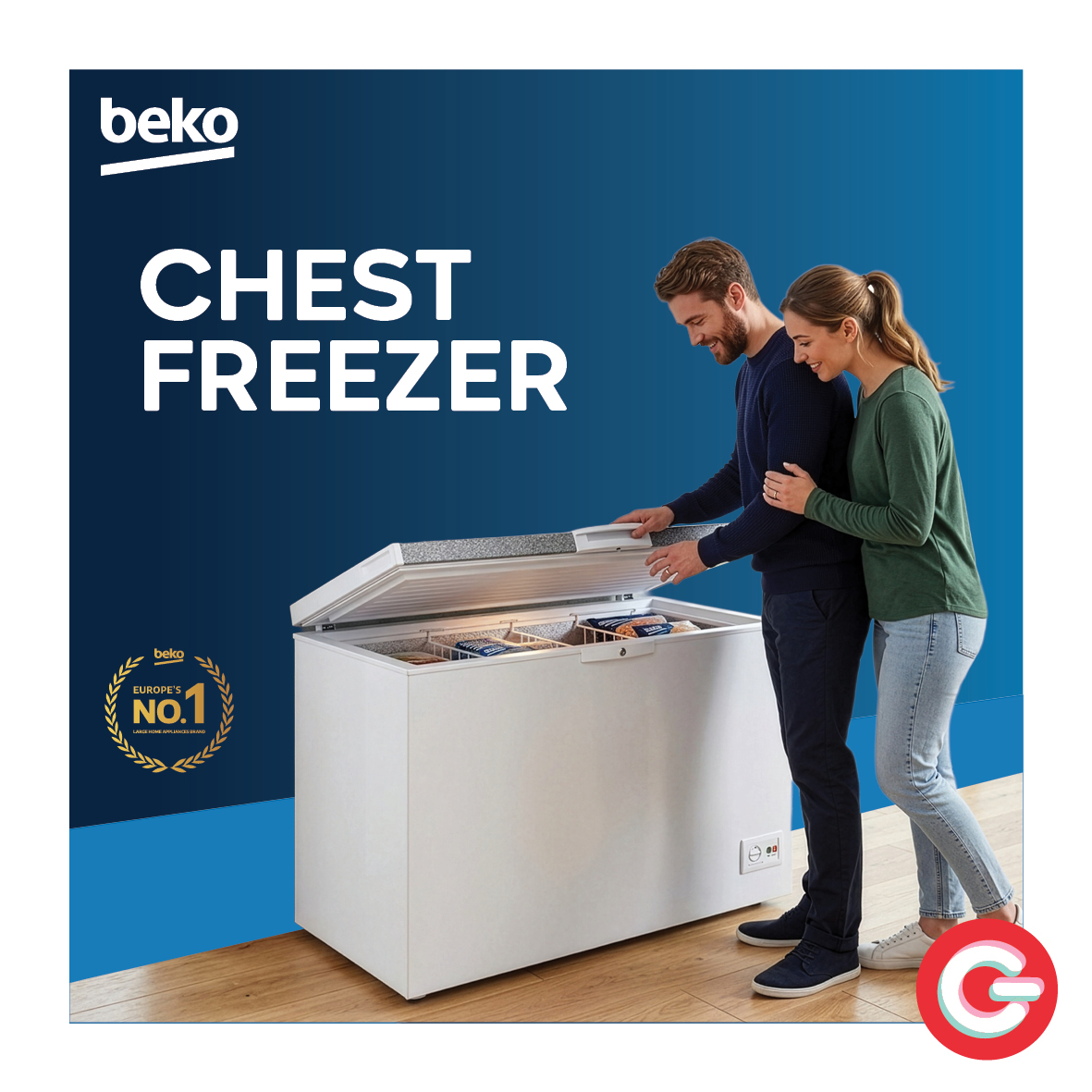 May be an image of ‎text that says "‎beko beko CHEST FREEZER beln EUROPE NO.1 دد ぐくぐ G‎"‎