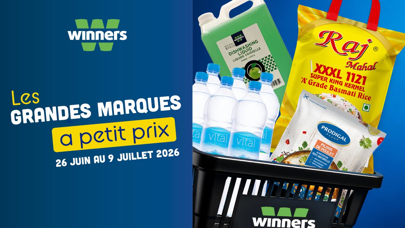 May be an image of ‎text that says "‎winners พาทกลง SHING サ LIQUID DISHWASHING AISSELLE APPLE LIQUID YOU UDEVA poMue! CIA 非車 Raj XXXL 1121 KERNEL Mahal A' SUPER Grade KING Basmati Rice D Les GRANDES MARQUES α petit prix 26 JUIN A...