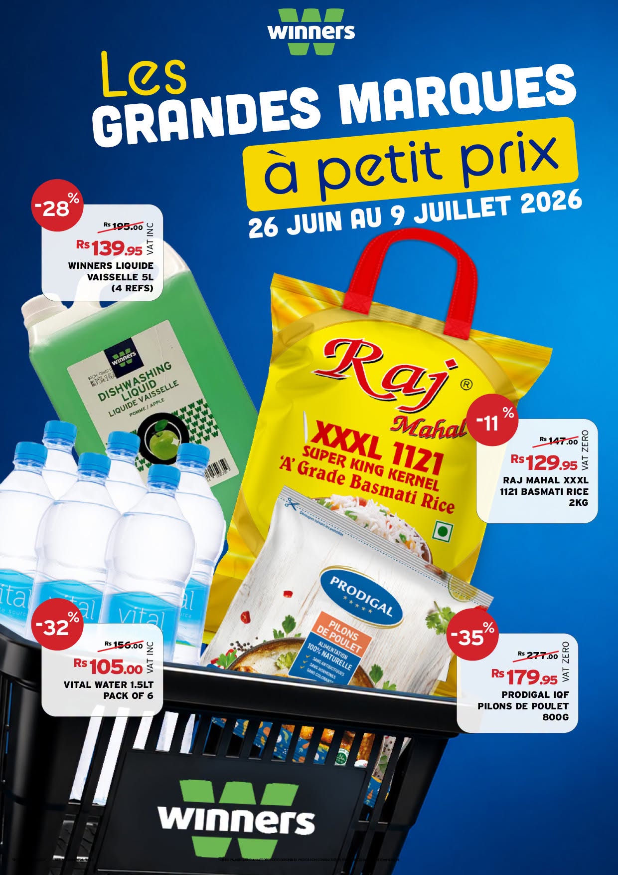 May be an image of ‎text that says "‎-28 winners Les GRANDES MARQUES à petit prix 26 JUIN AU 9 JUILLET 2026 R$195.00 MNC Rs R$139.95 ส WINNERS LIQUIDE VAISSELLE (4 REFS) wioiners ASHING AISSELLE AISSELLE BTeTΕ DISHWAIHING LIQUID DISHWASHING /AM...